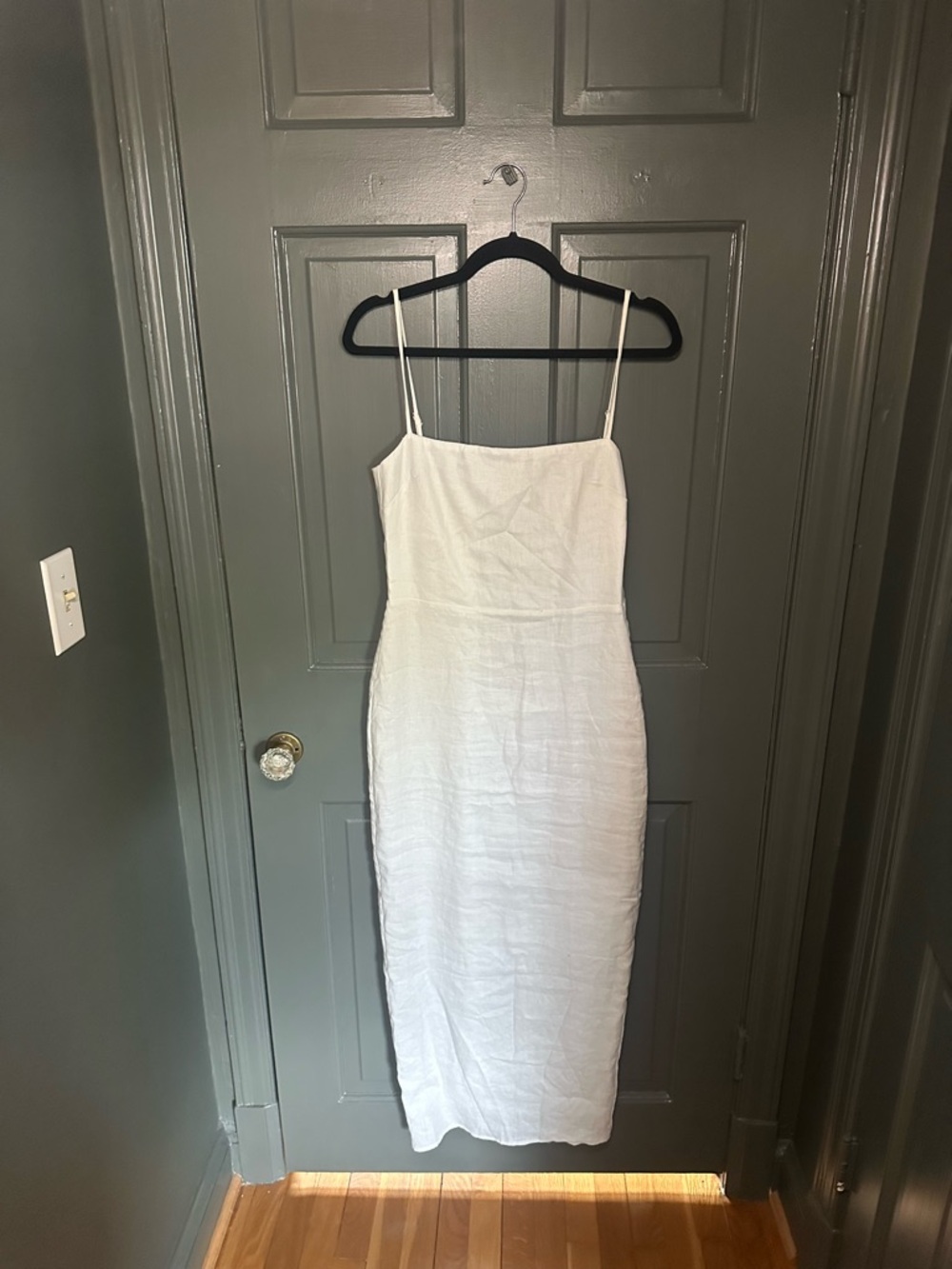 Reformation White Linen Frankie Dress